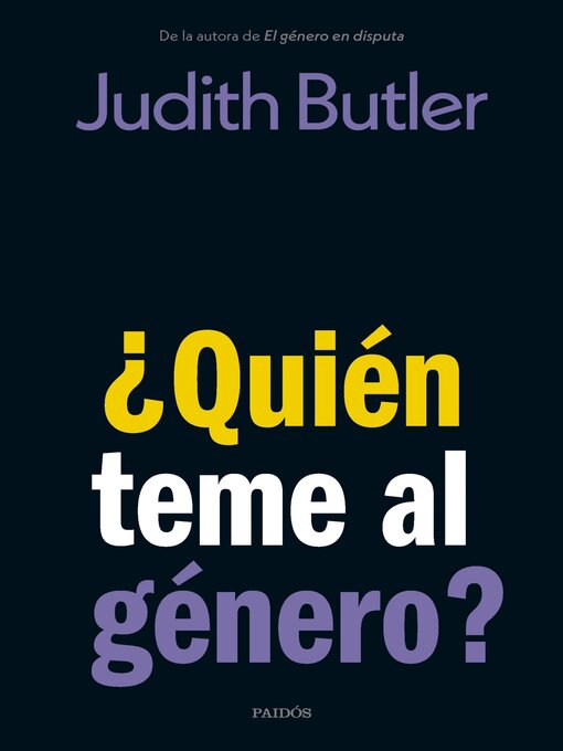 Title details for ¿Quién teme al género? by Judith Butler - Available
